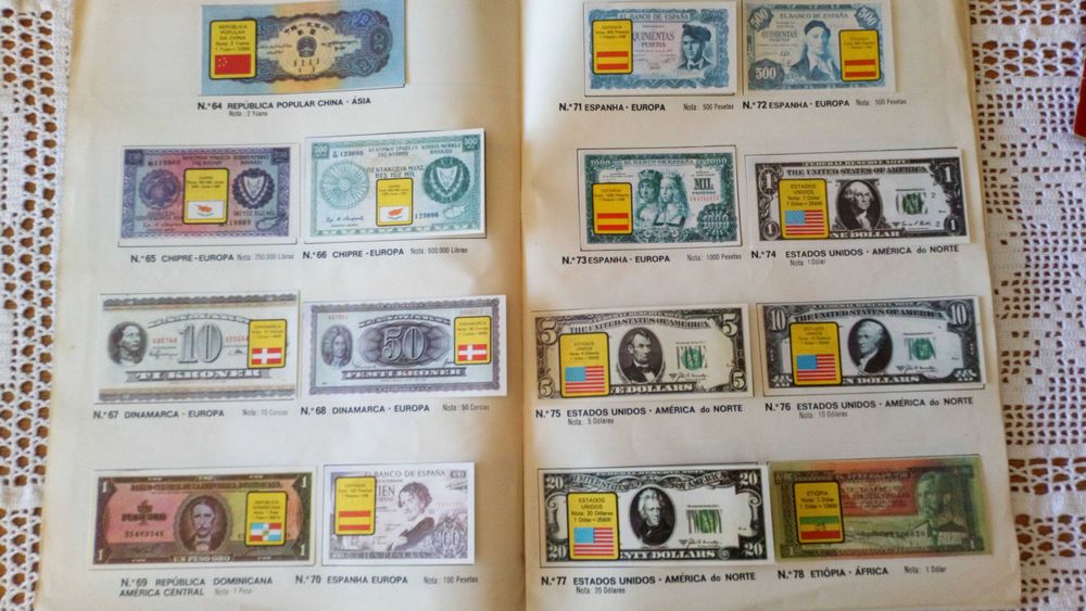 Caderneta de "Notas de banco de todo o mundo"