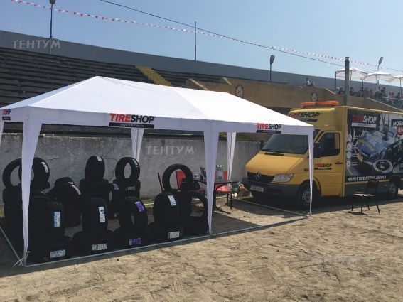 Палатка раздвижная 3х4.5м гармошка, накрытие для авто, павильон торговый, беседка, усиленный каркас прорезиненный тент размер и цвет разный