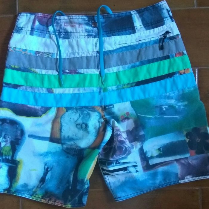 Calções de banho Quiksilver M (32) branco/azul e outras