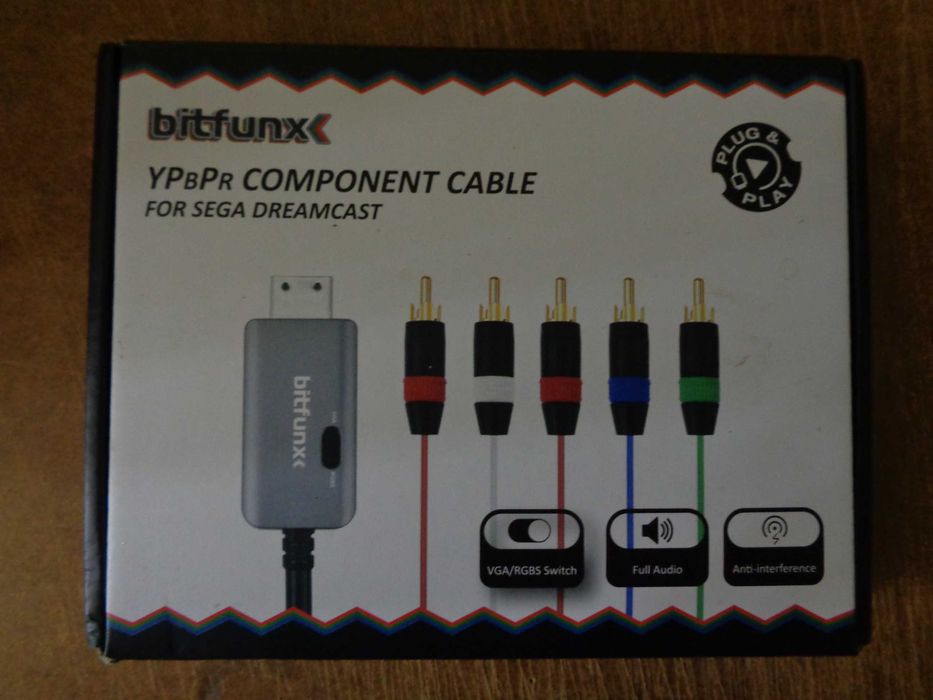 [Novo] Cabo de Video Componente YPBPR Bitfunx para Sega Dreamcast