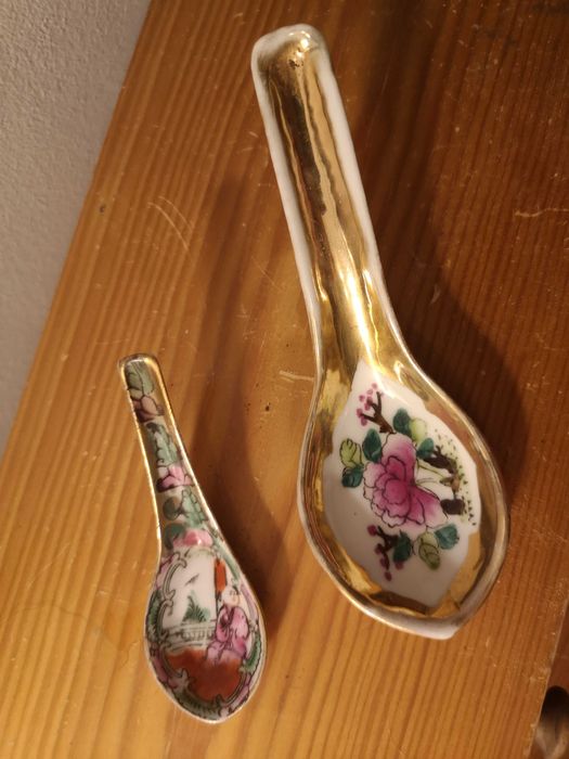 Colheres oriental porcelana Macau