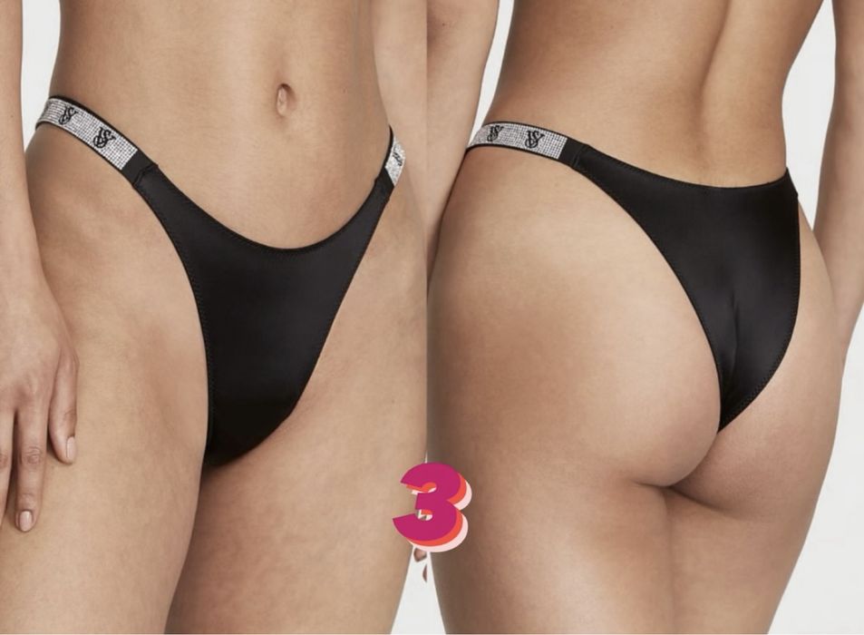Оригінал трусики Victoria Secret Very sexy shine strap (з блискітками)