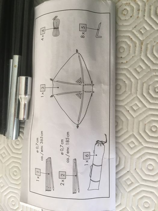 Pára-vento praia meia lua Crivit