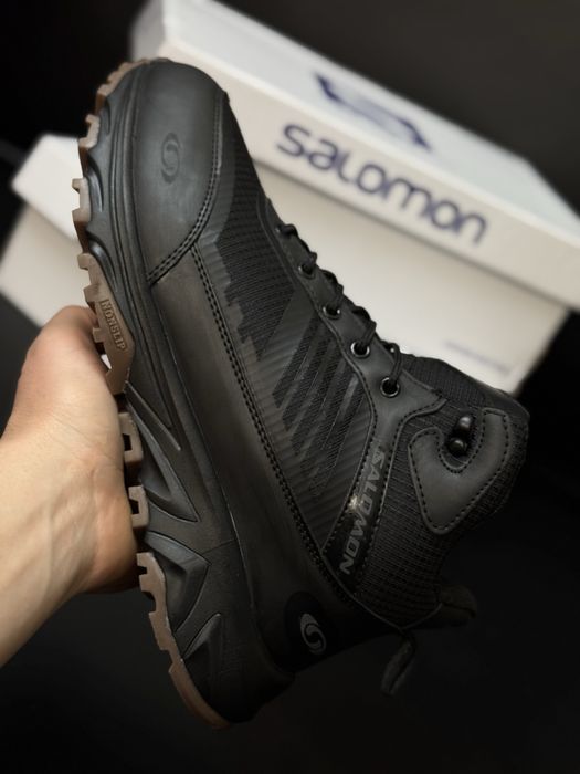 Кожаные кроссовки Salomon зимние WaterProof Gore-Tex Зима Саломон