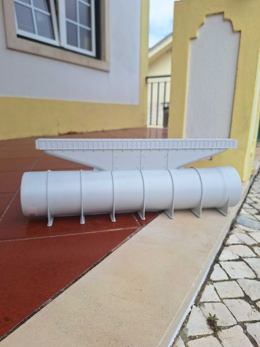 Caleira/grelha de 50cm com tubo incorporado