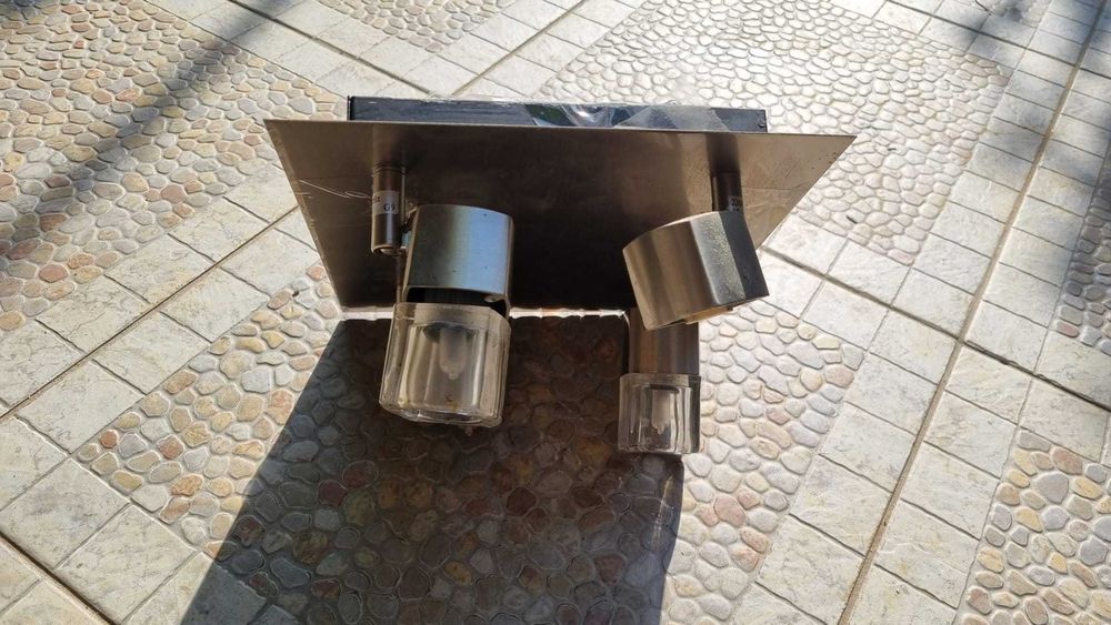 Candeeiro de Teto VAPS em Inox com 4 Focos de Luz