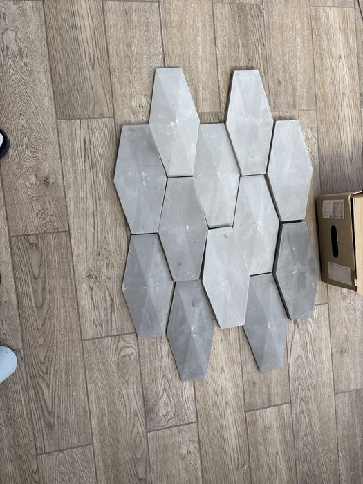 Kamien gipsowy Geometric 3D Szary 19 kartonow (7,79m2)