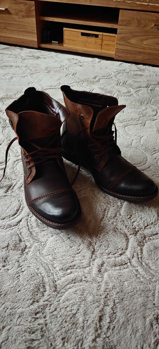Skórzane trzewiki AKARDO | Stan IDEALNY | Jak NOWE