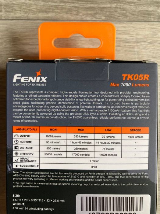Тактичний ліхтар Fenix TK05R з акумулятором