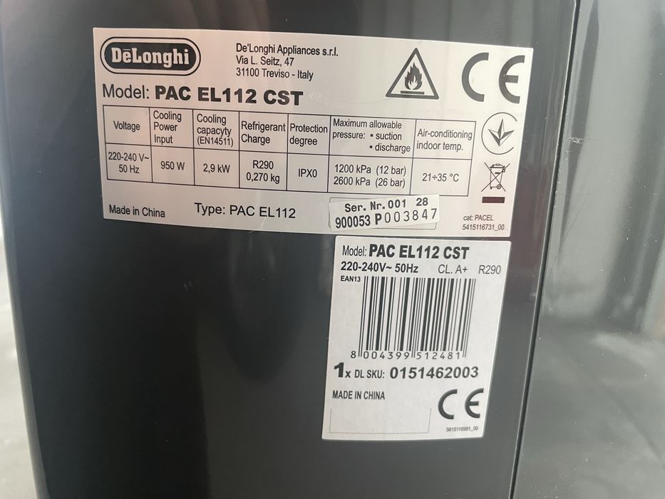 Klimatyzator Delonghi PAC EL112 CST