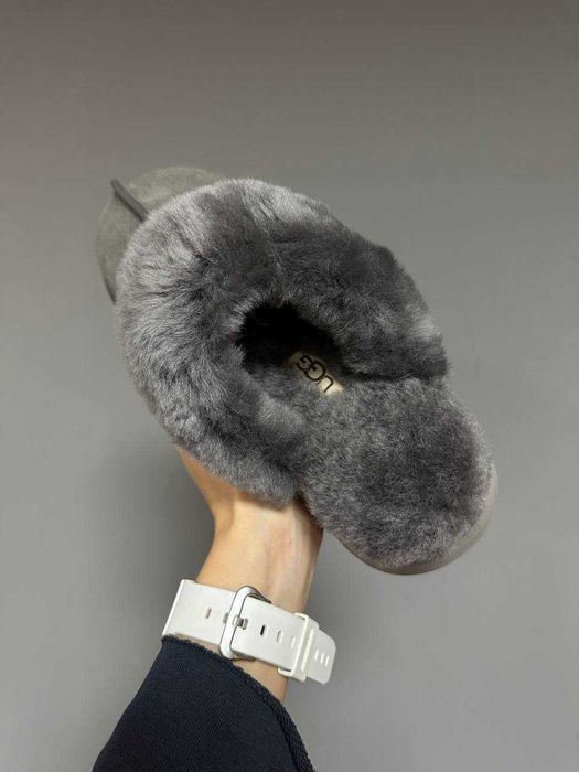 Уггі UGG Disquette Platform Slippers Grey premium угги осінні/зимові