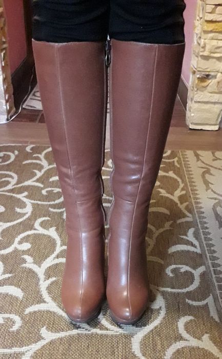 Шкіряні демисезонні сапоги