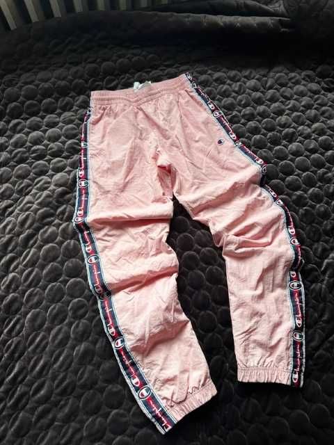 Spodnie Champion Vintage Retro track pants lekki śliski materiał, Y2K