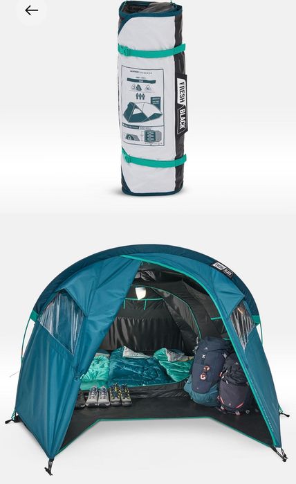 Tenda de campismo QUECHUA MH100 XL Fresh & Black – 3 lugares