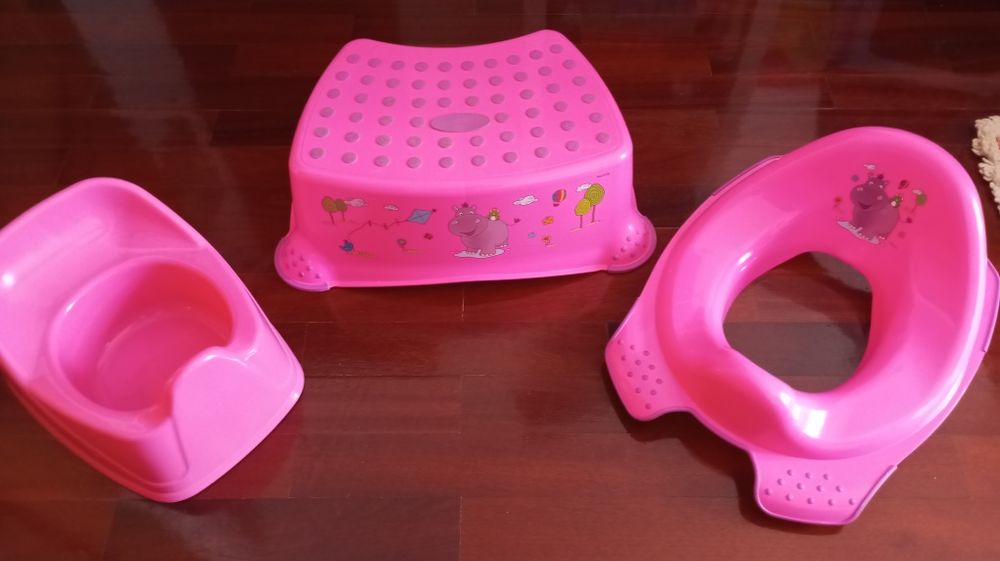 Conjunto potty training rosa
