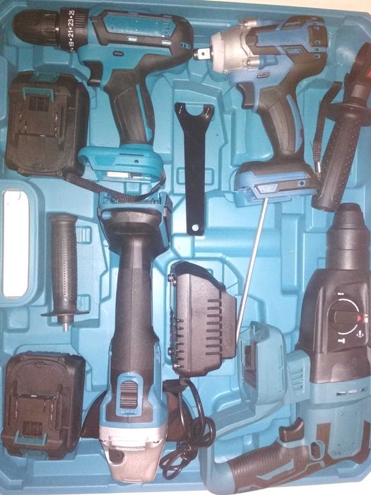 Набор бесщеточного Шуруповерт УШМ Перфоратор Гайковерт аккумуляторного