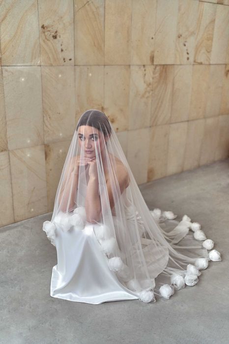 Весільні фати з 3д квітими