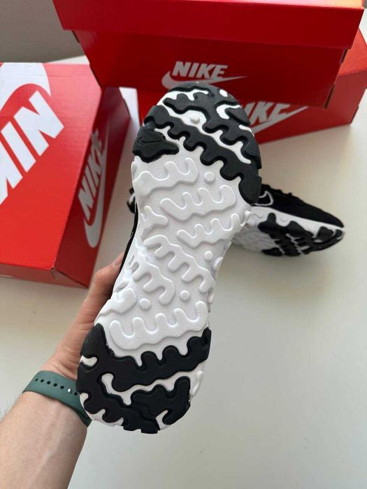 Чоловічі кросівки Nike React Vision "Black-White" ND. Розміри 40-45
