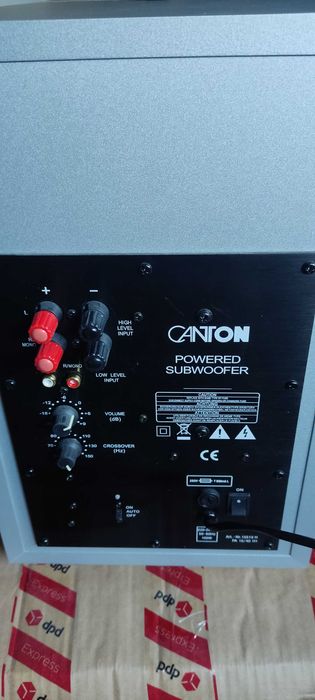 Aktywny subwoofer CANTON M230 srebrny 120 W