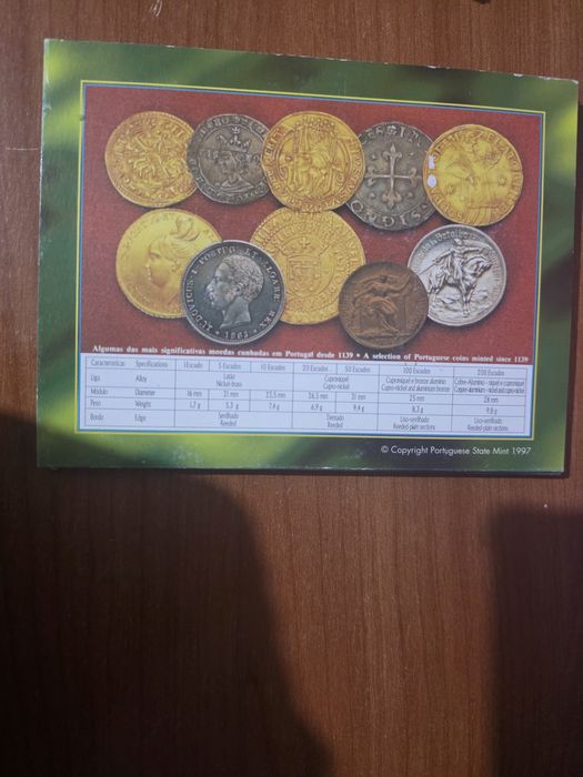 Coleção de 9 moedas "Brilliant Uncirculated" da Expo '98 de Lisboa