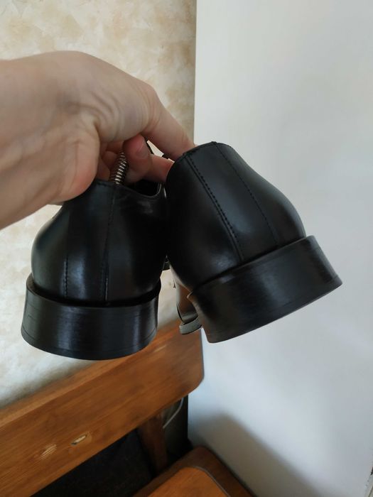 Весільні чорні чоловічі туфлі шкіра Вerkelmans_оригінал 47 розмір_31см