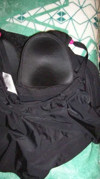 duży nowy strój kąpielowy czarny z mini sukienką roz.46