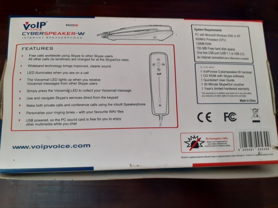 Telefone VOIP SKYPE PC.Novo em caixa original