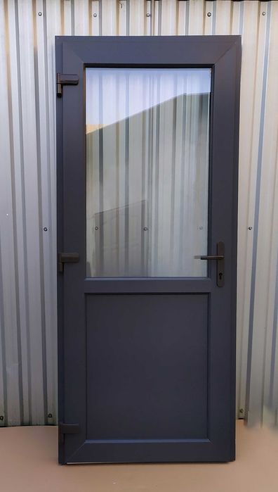 Drzwi PCV Nowe sklepowe wejściowe ciepłe 100 - 200 antracyt Dostawa