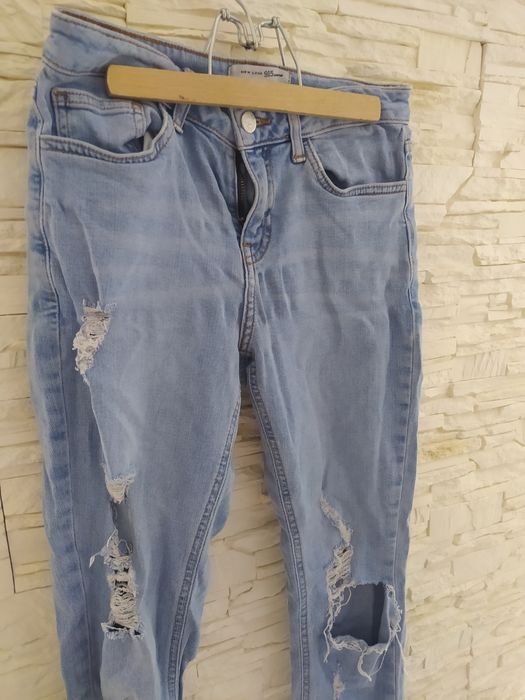 Skinny New look roz 36 dziury przetarcia