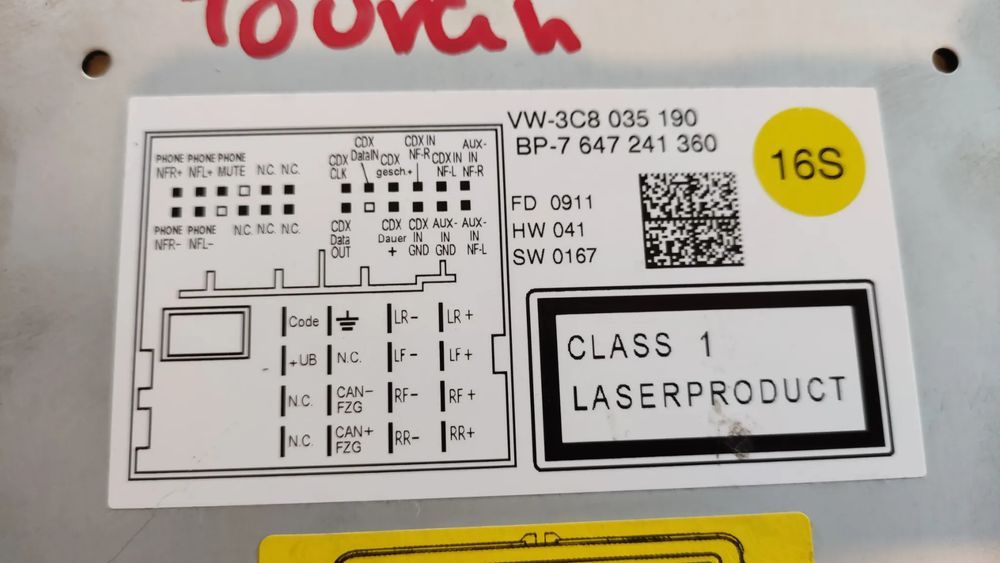 radio vw golf vi vw touran