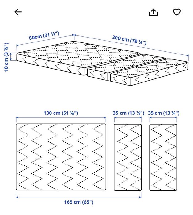 Cama completa extensível branca - Criança - com estrado ripas + colchão 80x200cm
