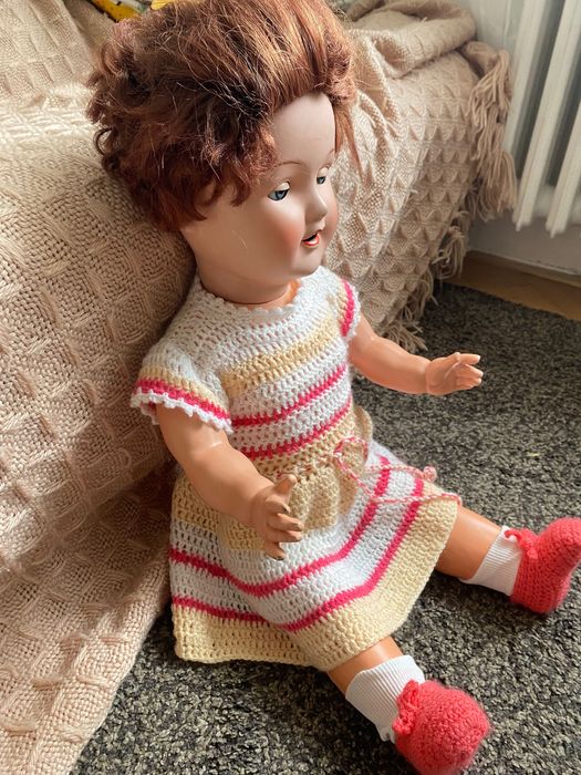 Винтажна Німецька лялька,кукла 50 роки папьє маше