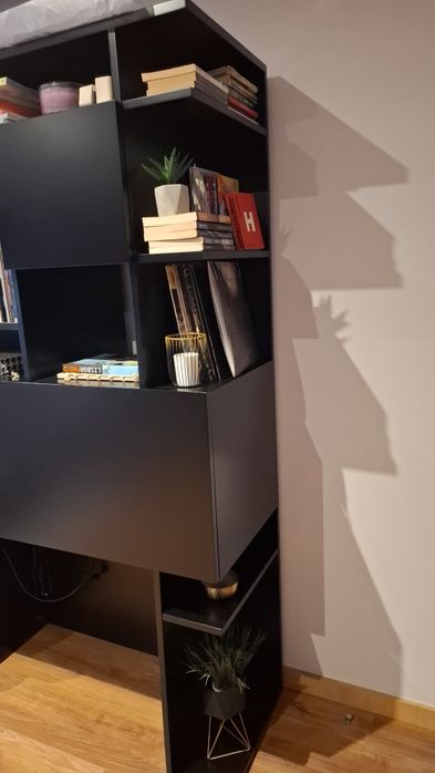 Móvel secretária/escrivaninha, tampo basculante e estante