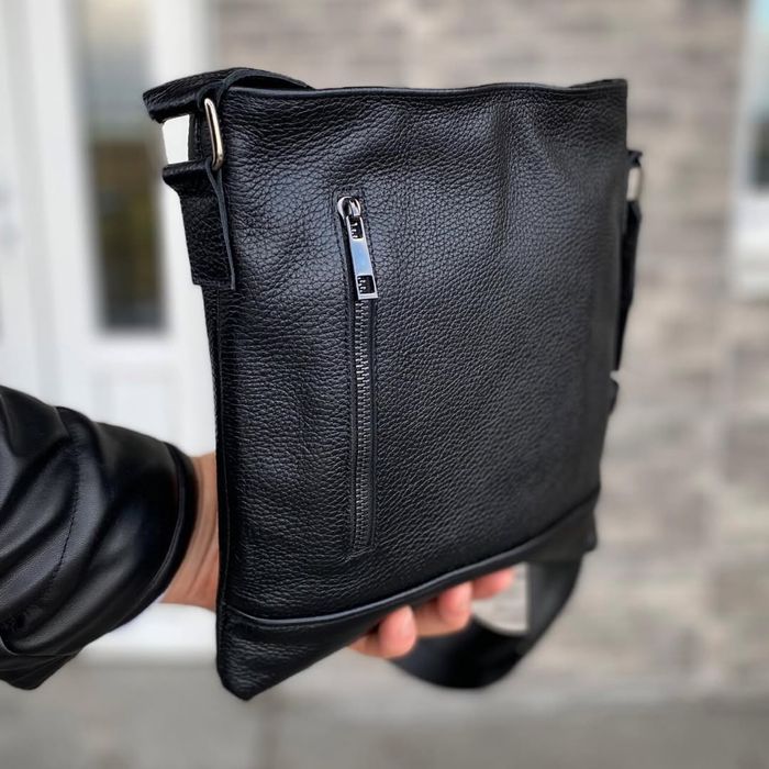 Сумка чоловіча з натуральної шкіри месенджер планшетка