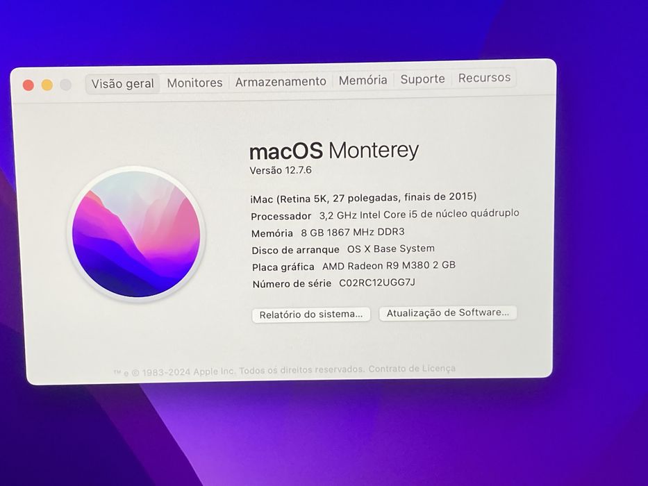 Imac 27” 5K 2015 1TB 8 Ram