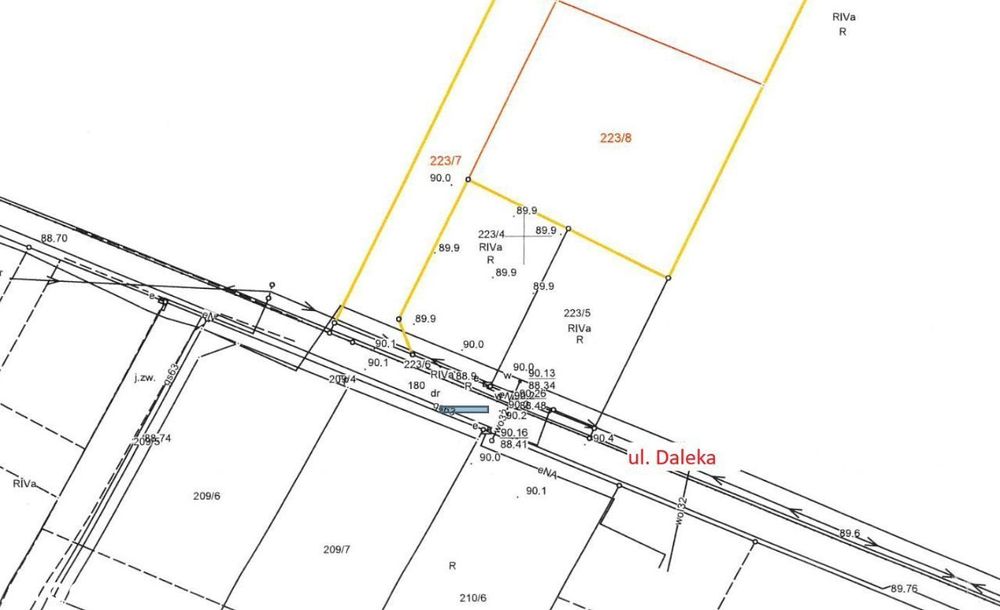 Działka budowlana Gortatowo 1482 m², media - Widok 3