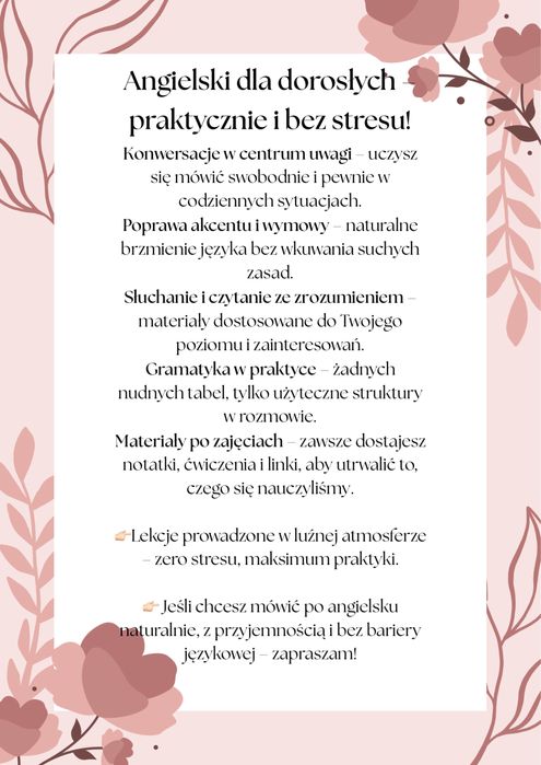 ANGIELSKI efektywne korepetycje online dla dzieci i doroslych