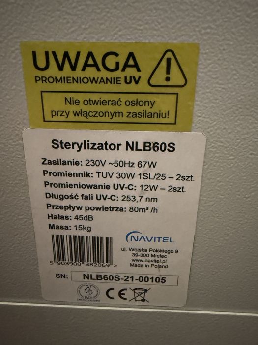 Oczyszczacz Sterylizator Navitel NLB 60s UV