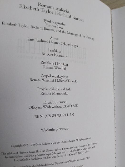 Książka Romans Stulecia Elizabeth Taylor&Richard  Burton