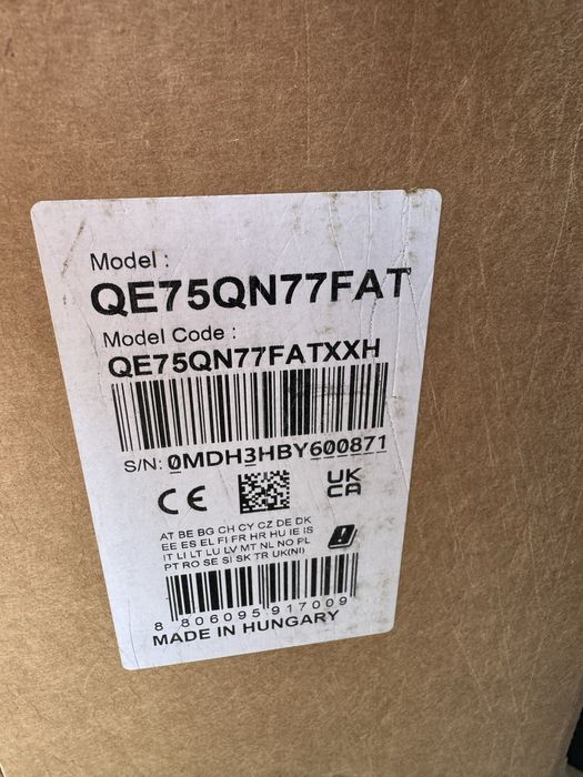 Телевізор Samsung 75qn70f Neo Qled 144 Герц Новий Гарантія 1 Рік