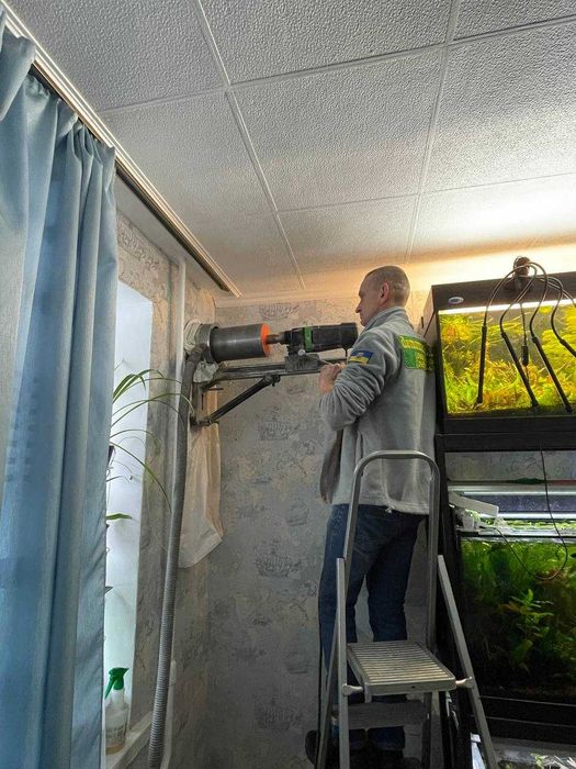 Алмазное бурение Киев. Сверление отверстий цена. Вентиляция под ключ