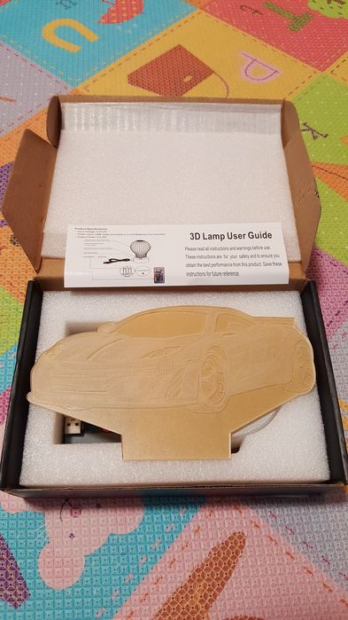 Nowa lampka nocna iluzoryczna 3D USB led samochód wyścigowy