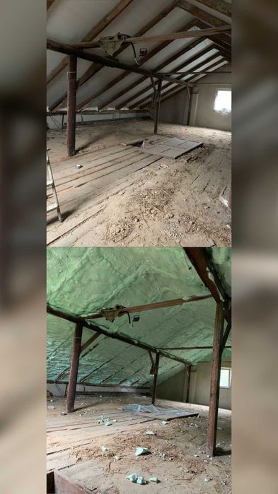 Утеплення мансардів, перекриття, дахів, басйнів пінополіуретаном (ППУ)