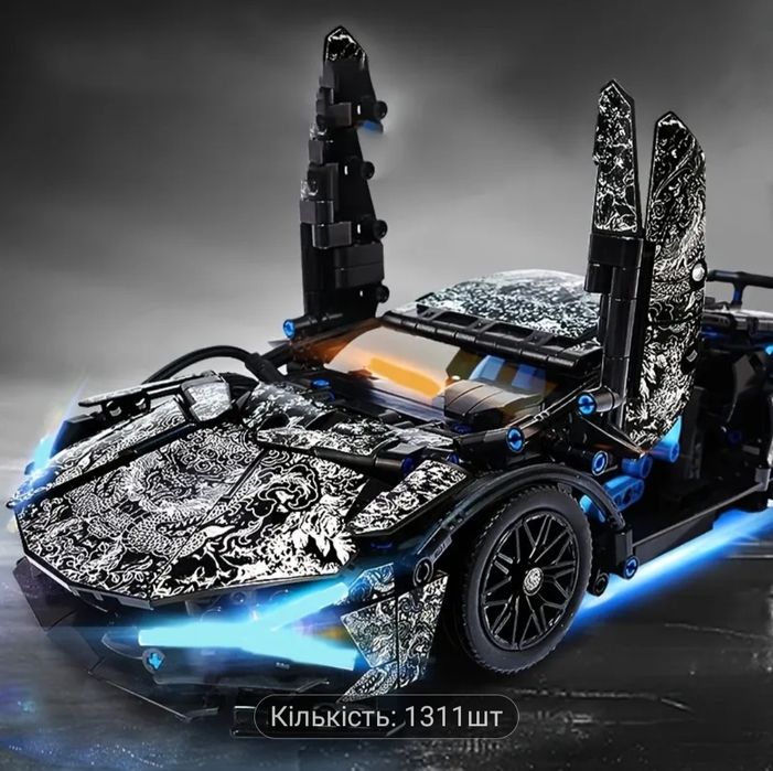 Лего технік машинки 1400 деталей 37 см