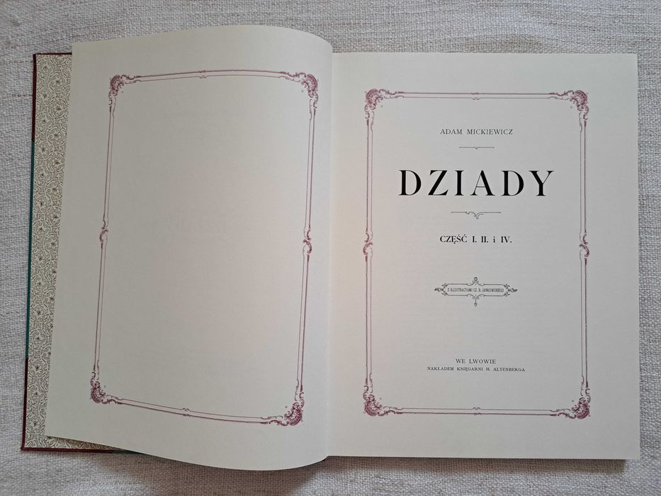 Dziady. Adam Mickiewicz. 37 cm. Reprint z 1880 roku