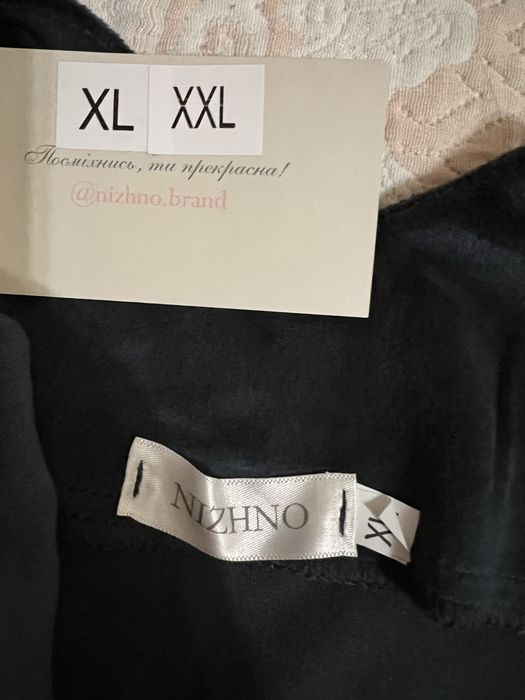 Нічна велюрова сорочка, колір Графіт, розмір XL/XXL