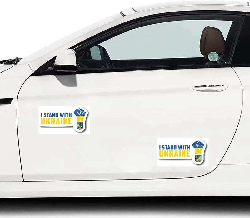 Naklejka „I Stand with Ukraine” 5 sztuk naklejek wspierających Ukrainę
