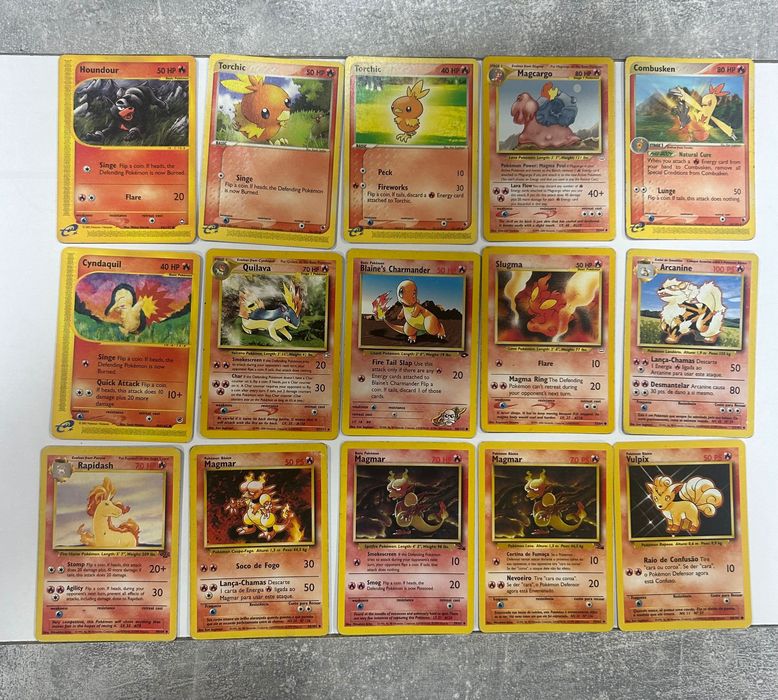 Cartas Pokémon Diversas (WotC, EX, Aquapolis, Expedition) - Várias Edições