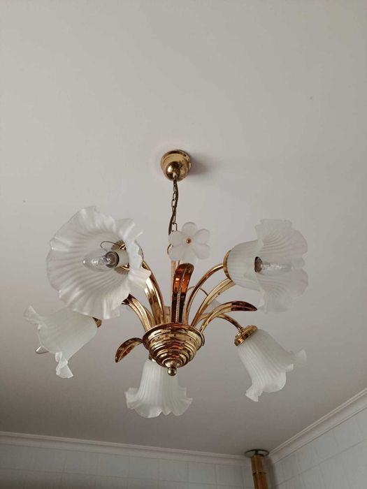 Candeeiro de Teto em vidro