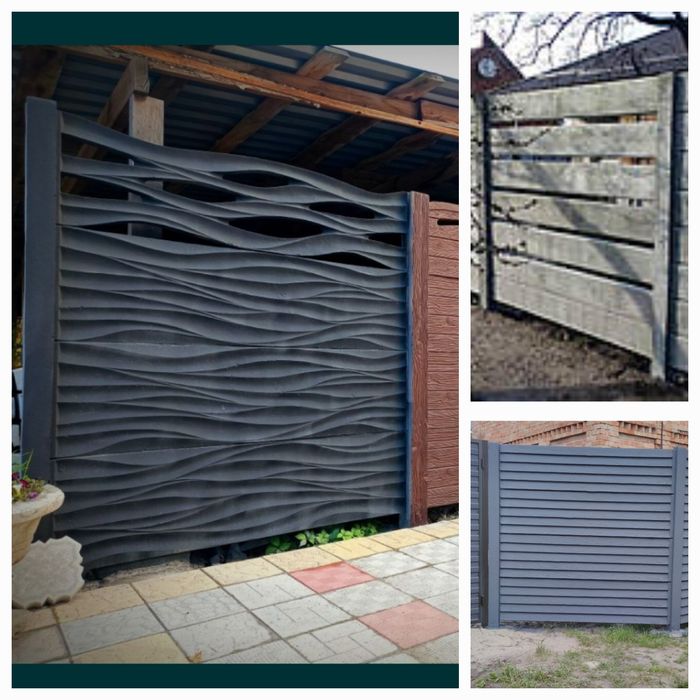 Ворота.Еврозабор.Сборный фундамент под забор.Пiдмурiвка.Сетка 3d.